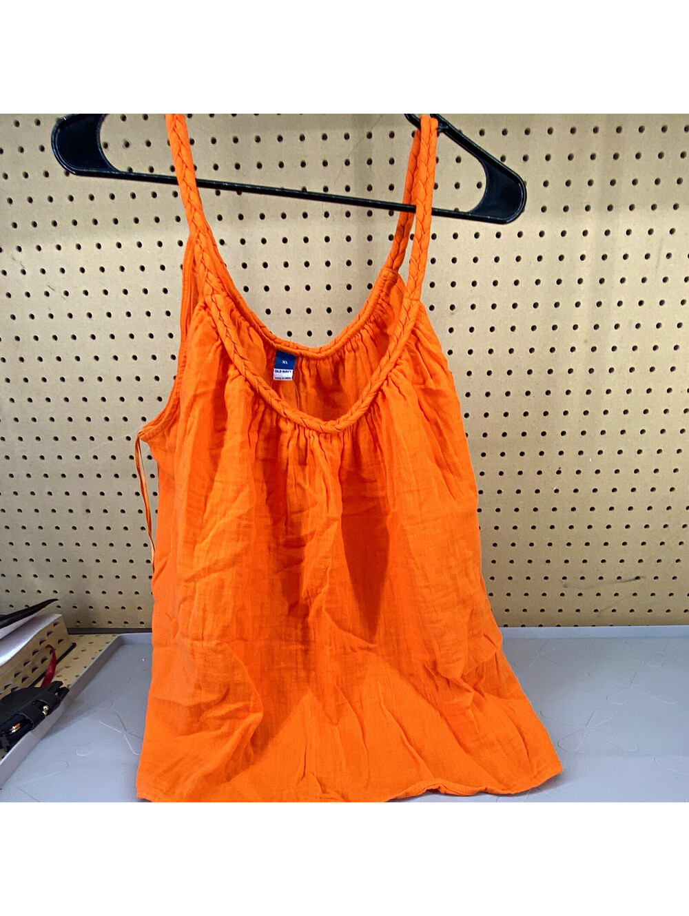 Old Navy Womens Orange Scoop Neck Braided Spaghetti Strap Tank Top XL